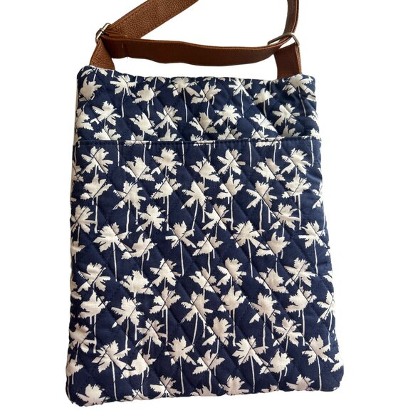 Stone Mountain Quilted Crossbody Bag With Floral Palm Print & Faux Leather Trim - Picture 6 of 10